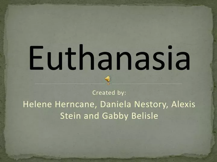 euthanasia