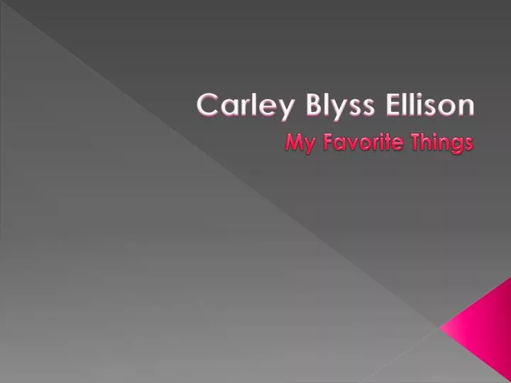 carley blyss ellison