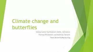 Climate change and butterflies