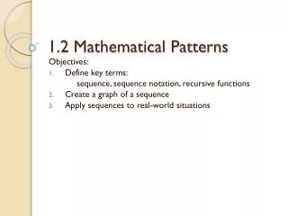 1.2 Mathematical Patterns