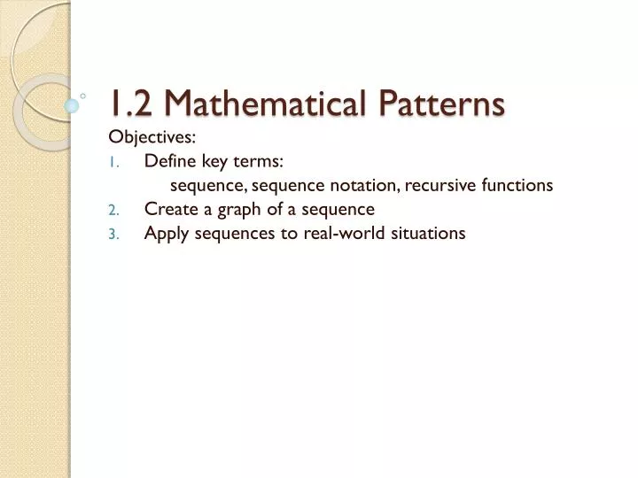 1 2 mathematical patterns