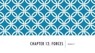 Chapter 12: Forces