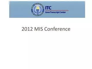 2012 mis conference