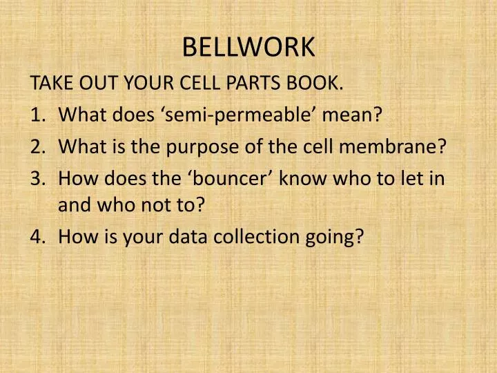 bellwork