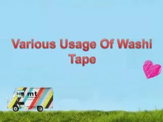 Various usage of washi tape