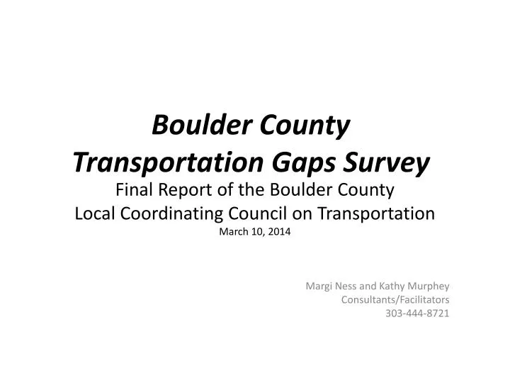 boulder county transportation gaps survey