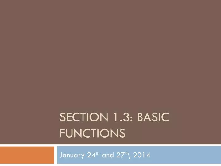 section 1 3 basic functions