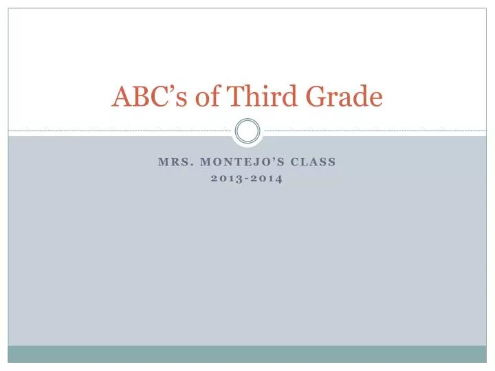 abc s of third grade