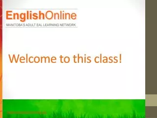 Welcome to this class!