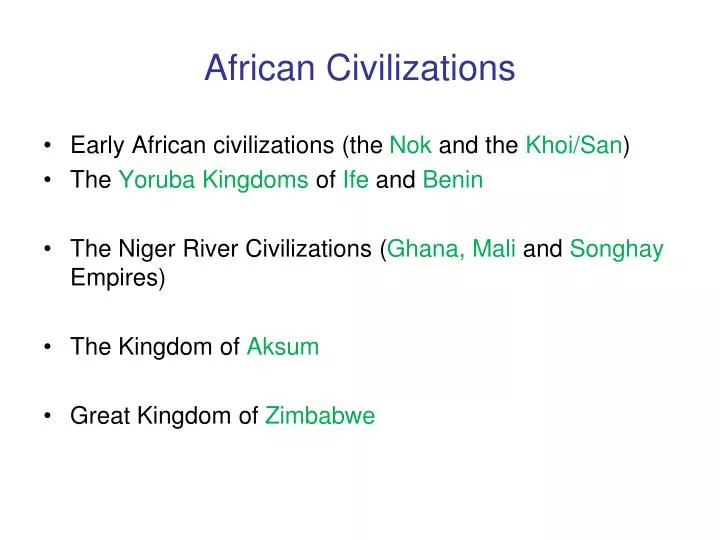 african civilizations