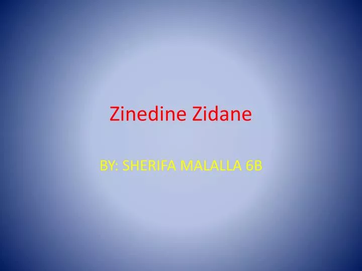 zinedine zidane