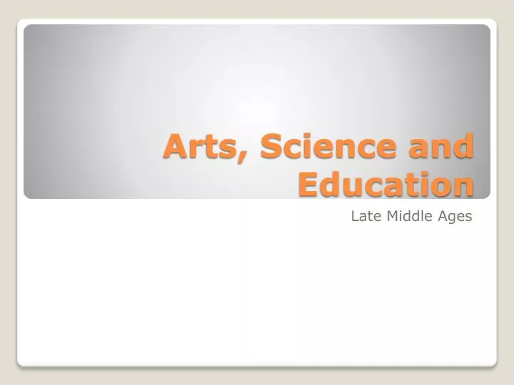 arts science and education