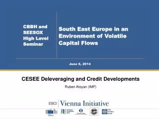 CESEE Deleveraging and Credit Developments Ruben Atoyan (IMF)