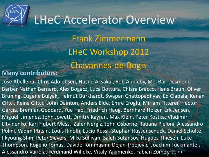 lhec a ccelerator overview