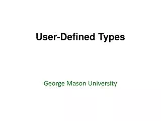 user defined types