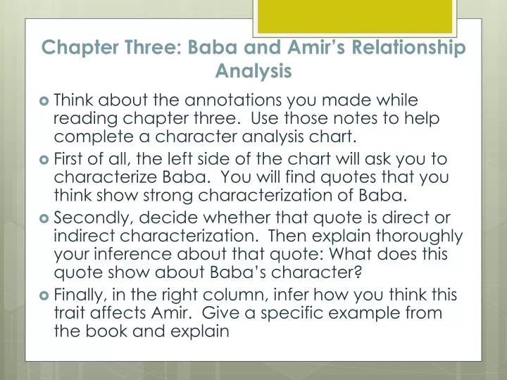 chapter three baba and amir s relationship analysis