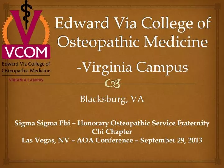 edward via college of osteopathic medicine virginia campus