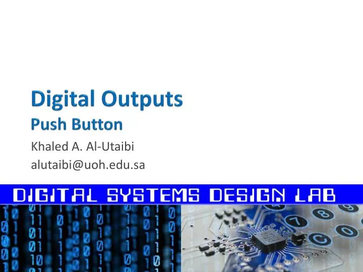 digital outputs push button