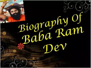 Biography Of Baba Ram Dev