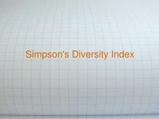 Simpson's Diversity Index