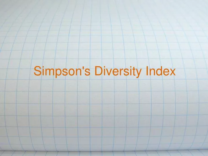 simpson s diversity index