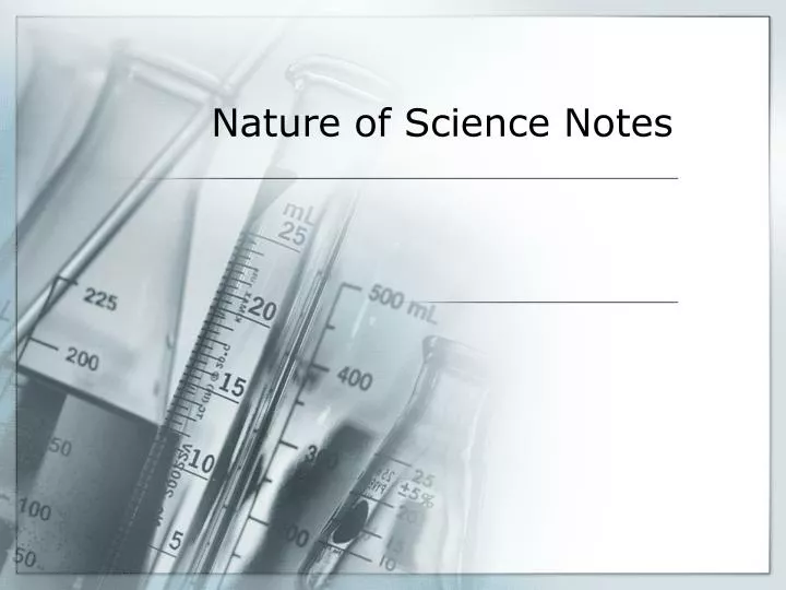 nature of science notes