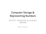 Computer Storage &amp; Representing Numbers - slide 1