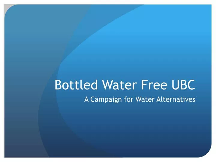 bottled water free ubc