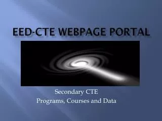 EED-CTE webpage portal