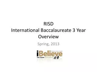 risd international baccalaureate 3 year overview