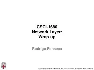 CSCI-1680 Network Layer: Wrap-up