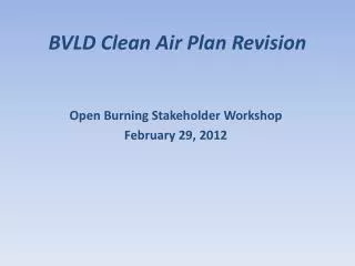 BVLD Clean Air Plan Revision