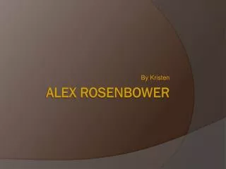 Alex Rosenbower