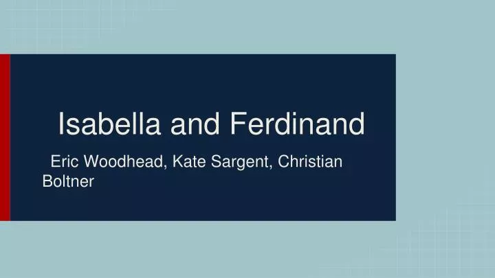 isabella and ferdinand