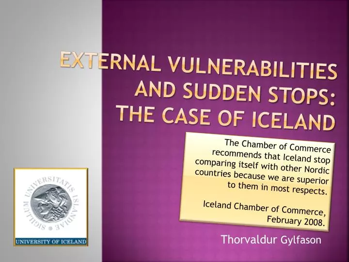 external vulnerabilities and sudden stops the case of iceland
