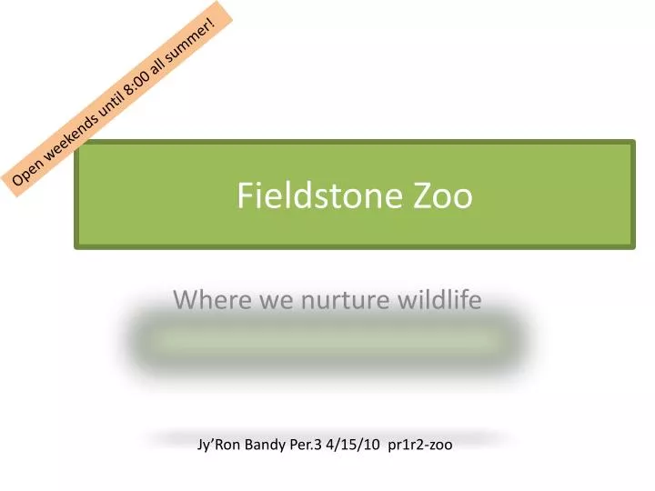 fieldstone zoo
