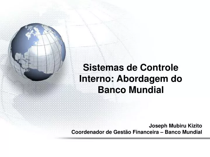 sistemas de controle interno abordagem do banco mundial