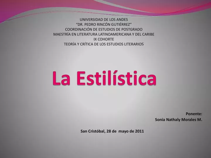 la estil stica