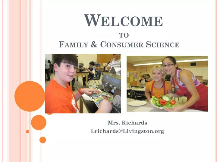 welcome to family consumer science