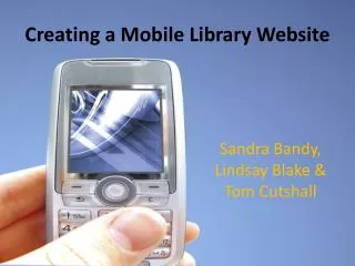 Creating a Mobile Library Website