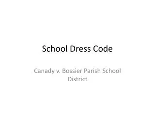 School Dress Code
