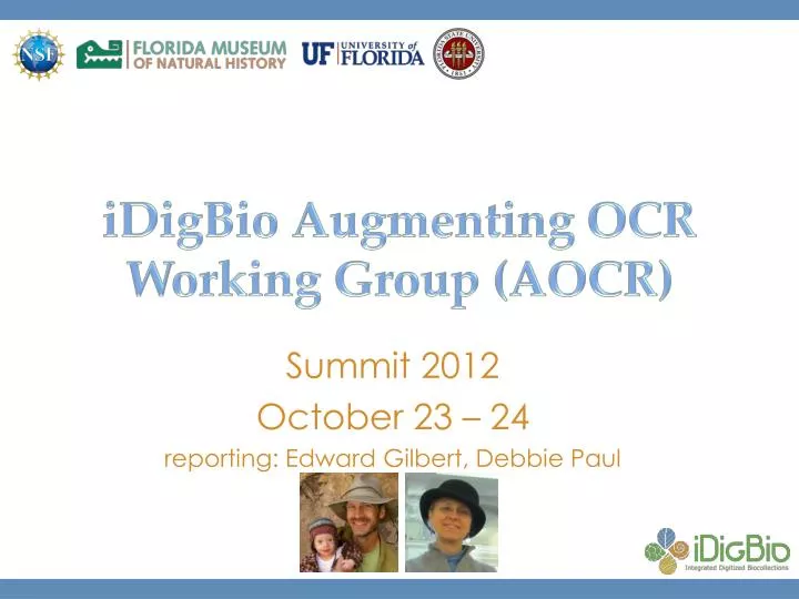 idigbio augmenting ocr working group aocr