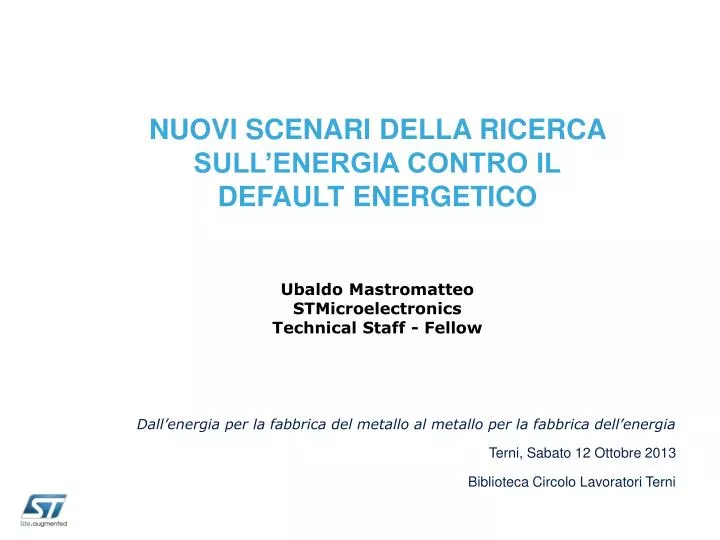 nuovi scenari della ricerca sull energia contro il default energetico