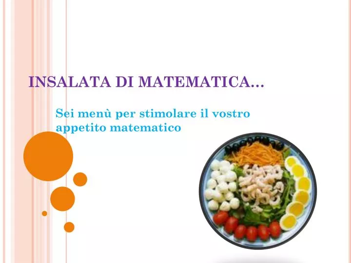 insalata di matematica