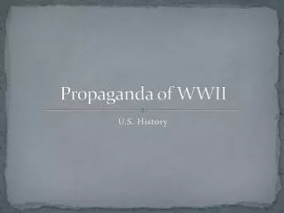 Propaganda of WWII