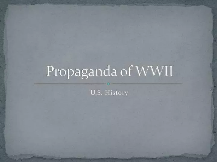 propaganda of wwii