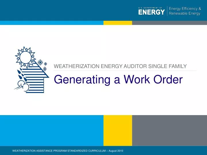generating a work order
