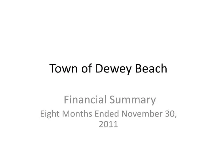 town of dewey beach