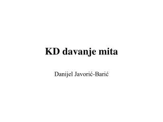 kd davanje mita