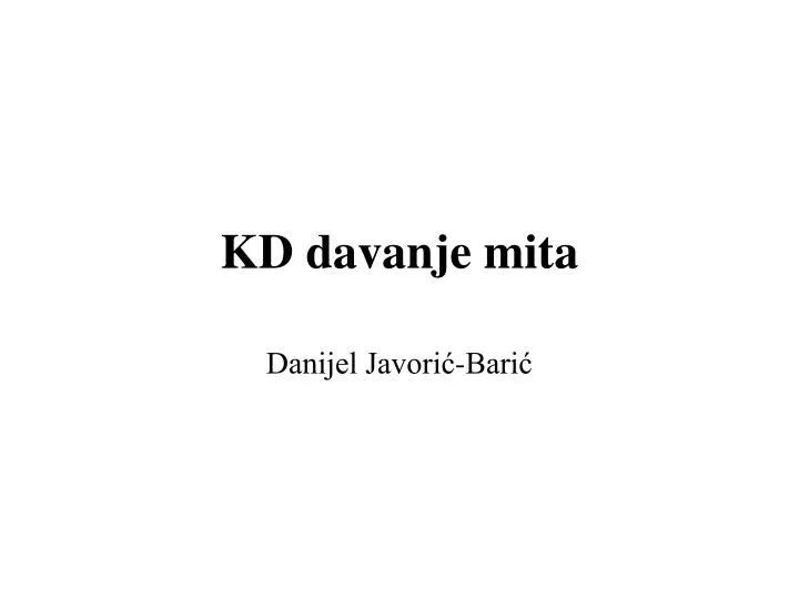 kd davanje mita